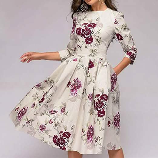 Women's Floral Vintage Dress